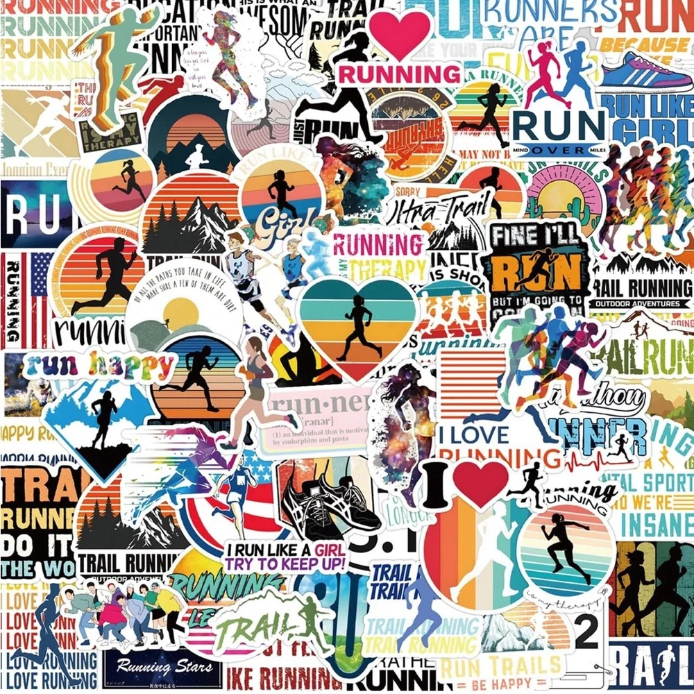 Colorful Running Sticker Set - Picture 2 of 4
